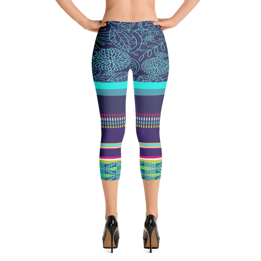 Leggings Capri Luces de medianoche de Nimiipuu Nez Perce