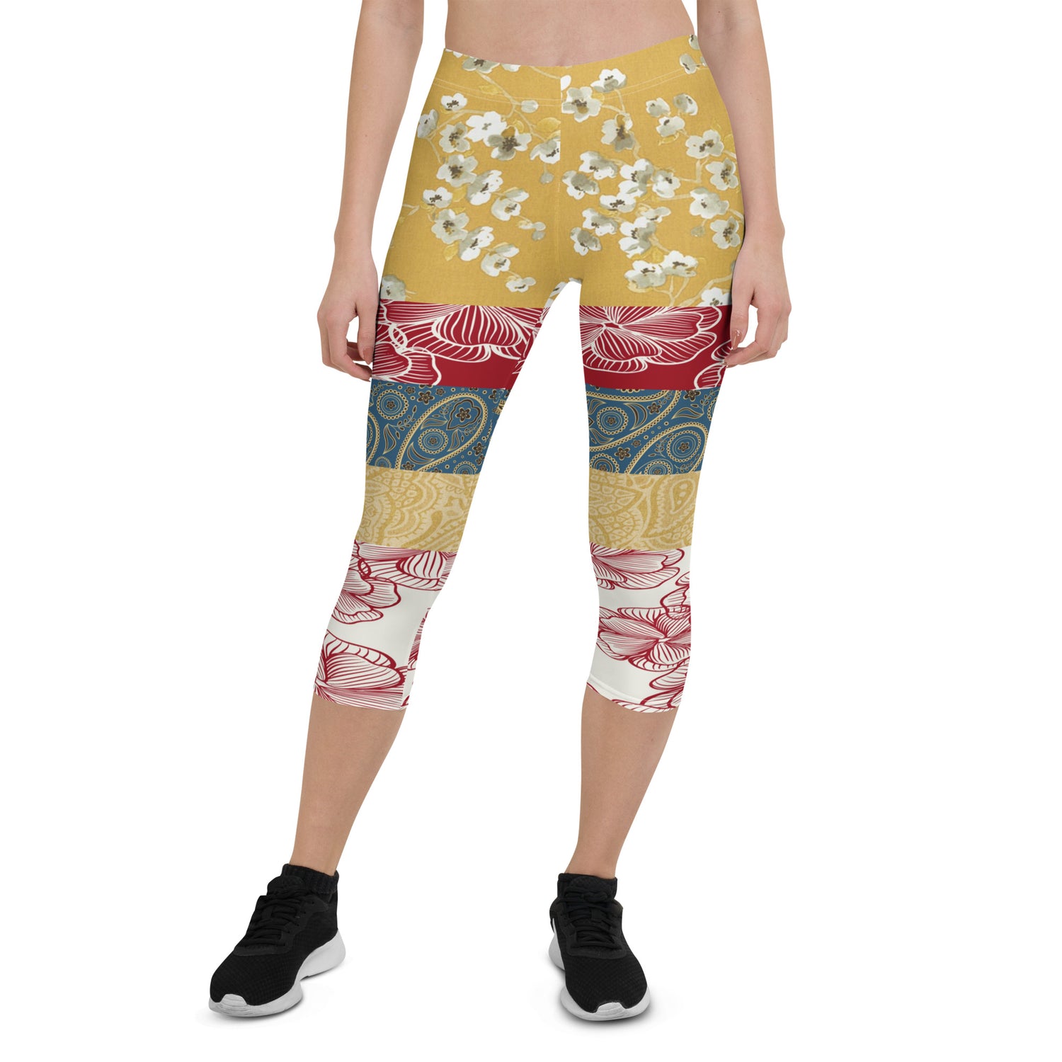 Blesses Espagnols Patchwork Capri Leggings