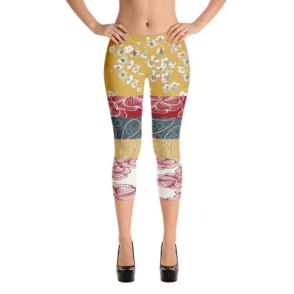 Leggings capri de patchwork de Blesses Espagnols