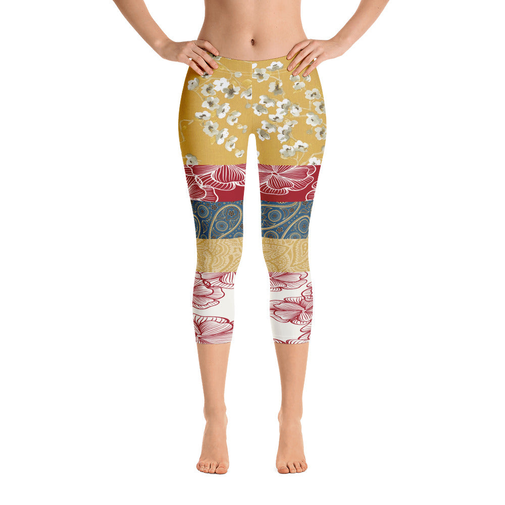 Leggings capri de patchwork de Blesses Espagnols