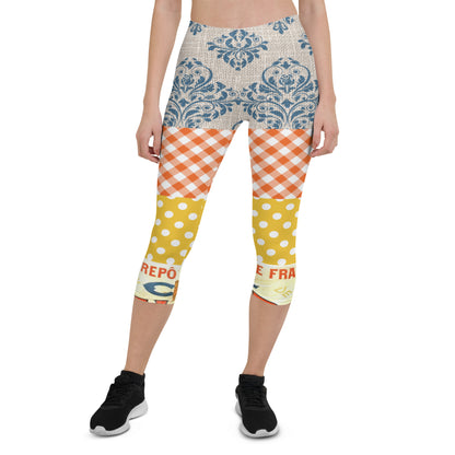 Le Gaulois Gallic French Rooster Capri Leggings