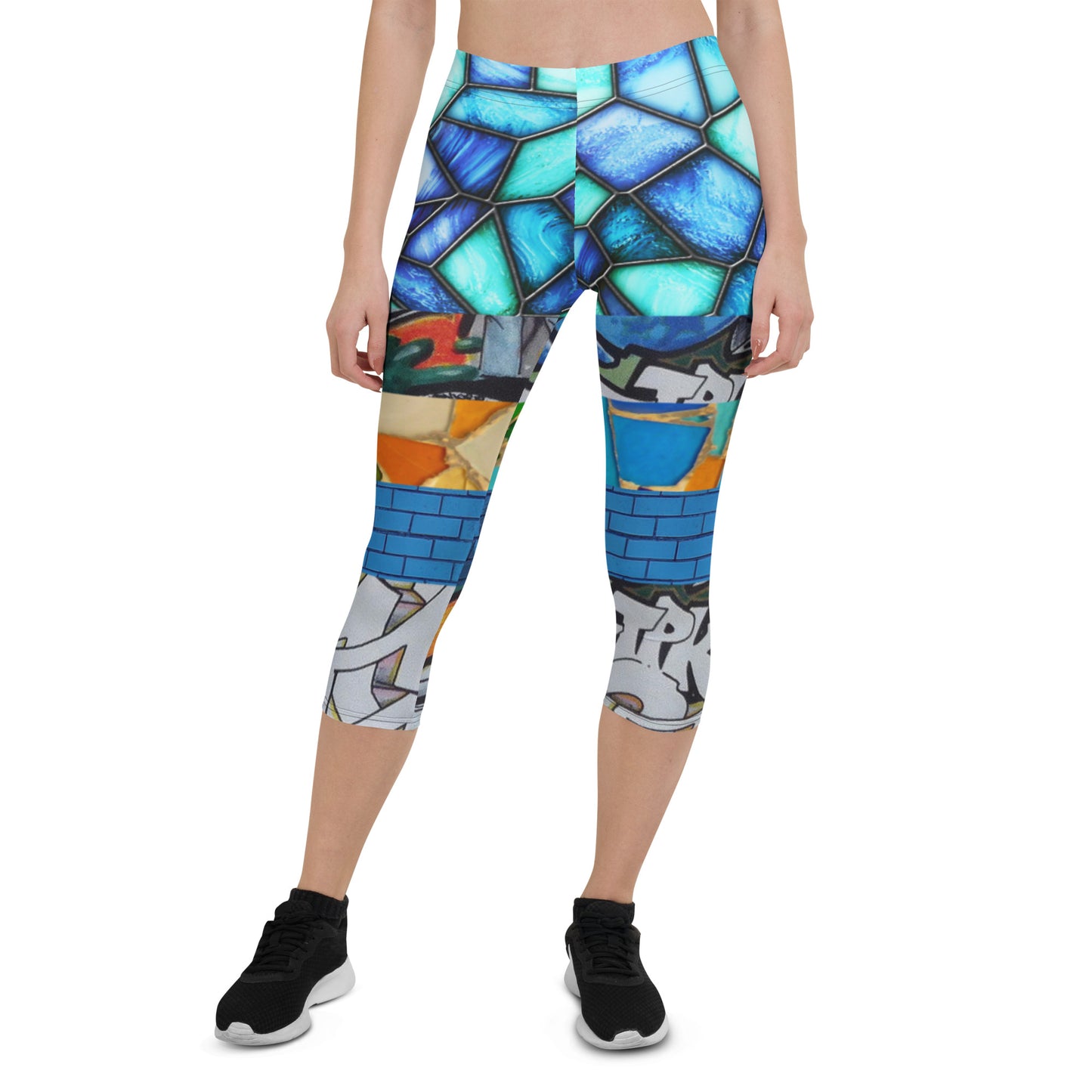 Indigo Girl Graffiti Capri Leggings