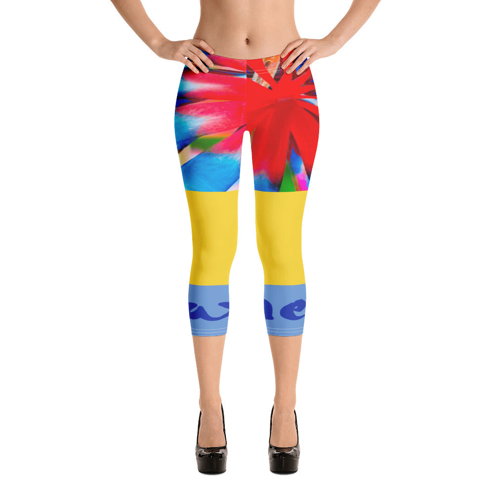 ¡Relájate, ve a ello! Leggings Capri Prisma Arco Iris