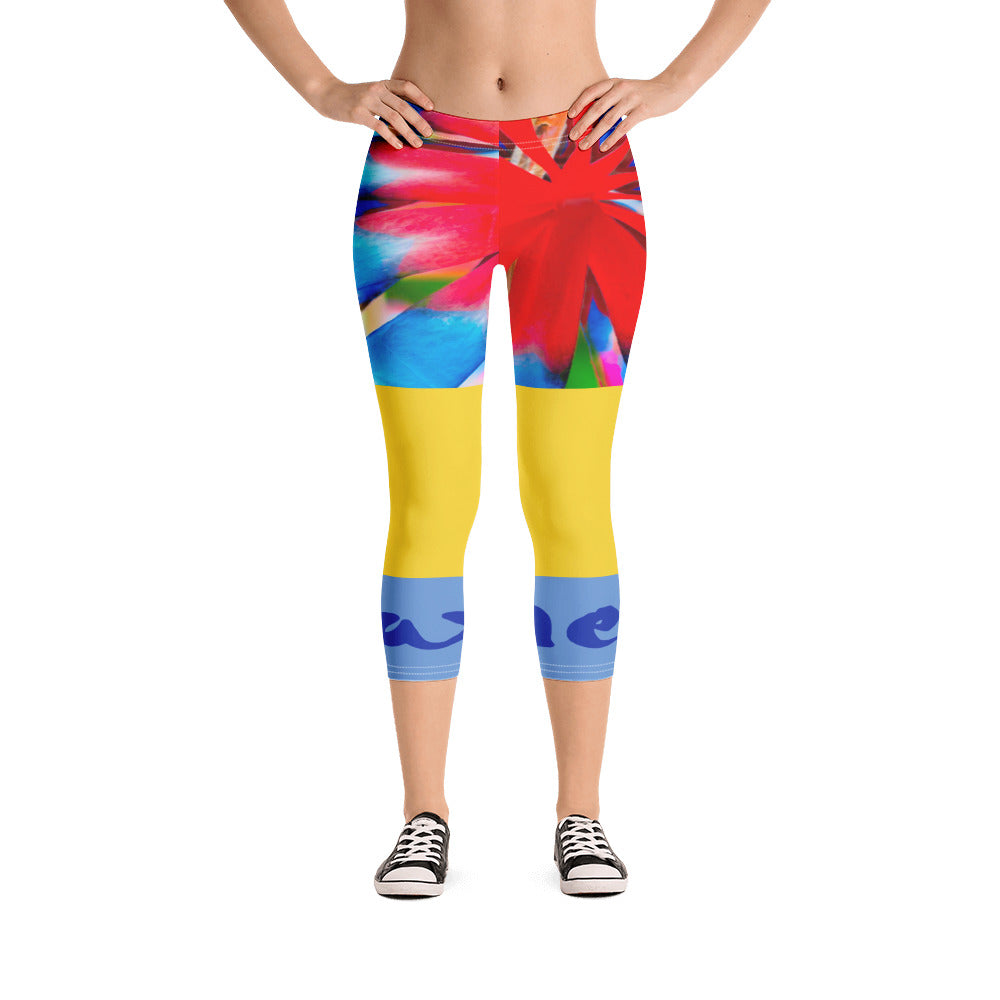 ¡Relájate, ve a ello! Leggings Capri Prisma Arco Iris