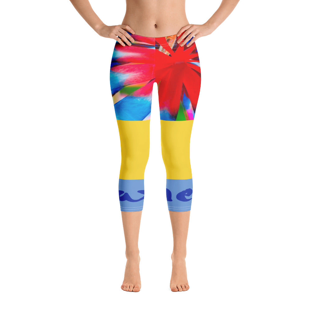 ¡Relájate, ve a ello! Leggings Capri Prisma Arco Iris