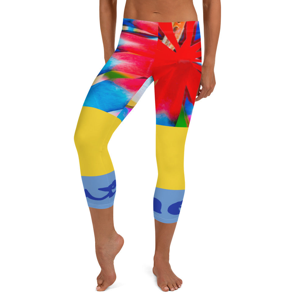 ¡Relájate, ve a ello! Leggings Capri Prisma Arco Iris