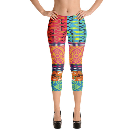 Time Traveler Psychedelic Capri Leggings