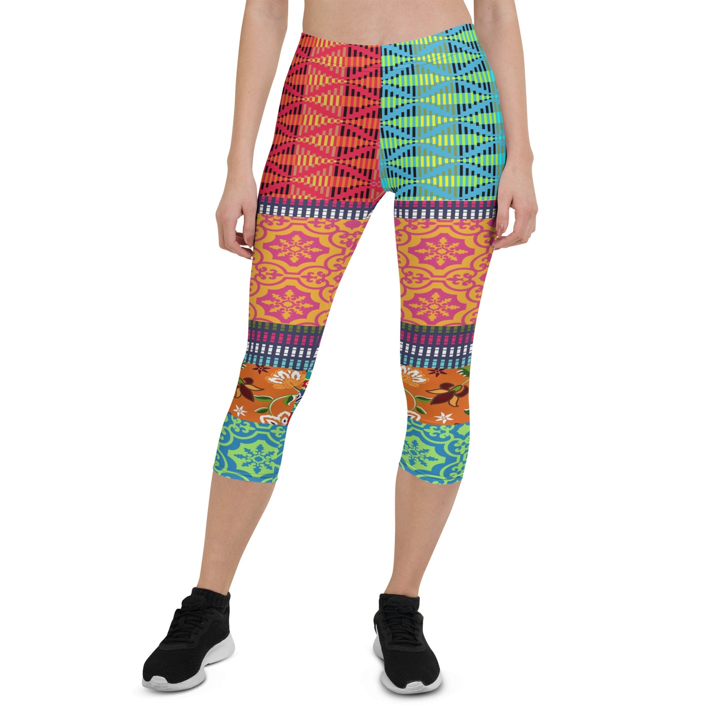 Time Traveler Psychedelic Capri Leggings