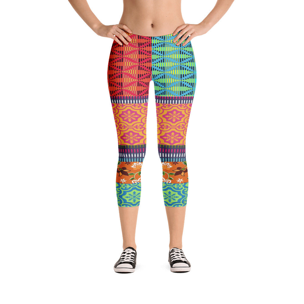 Time Traveler Psychedelic Capri Leggings