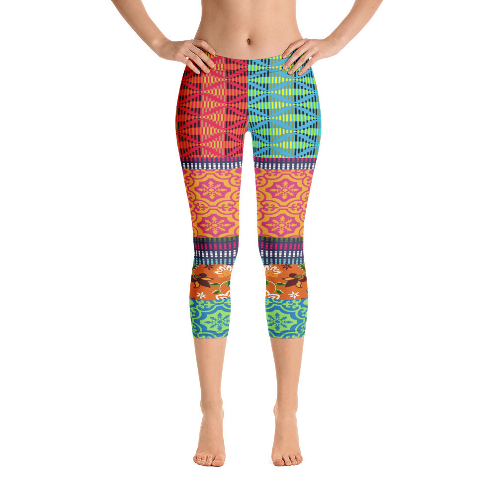 Time Traveler Psychedelic Capri Leggings