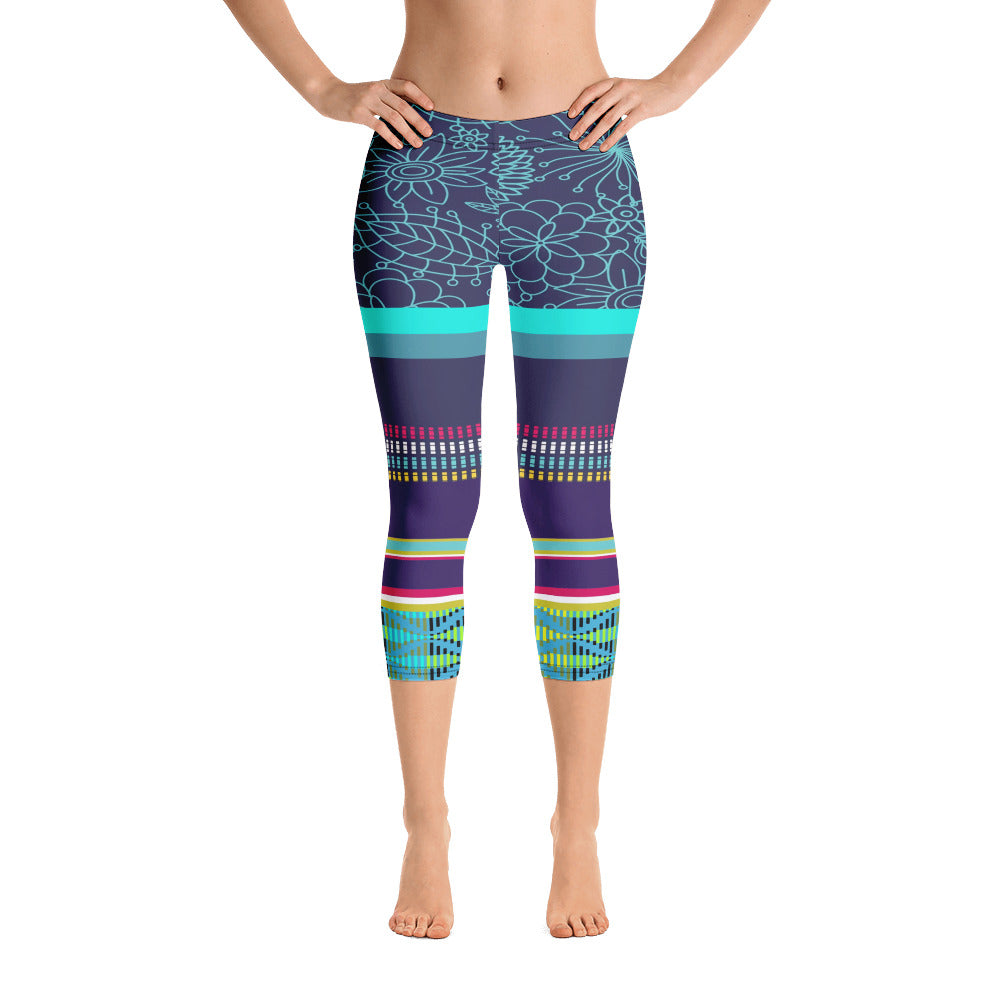 Leggings Capri Luces de medianoche de Nimiipuu Nez Perce