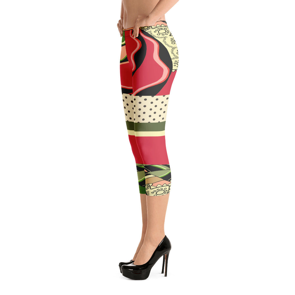 CanCan Leggings capri con estampado de bailarina vintage para niñas