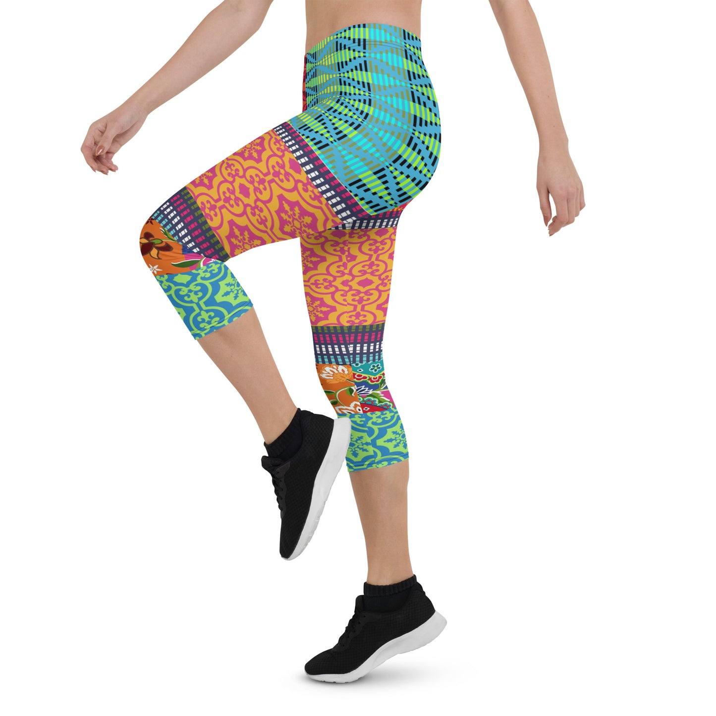 Time Traveler Psychedelic Capri Leggings