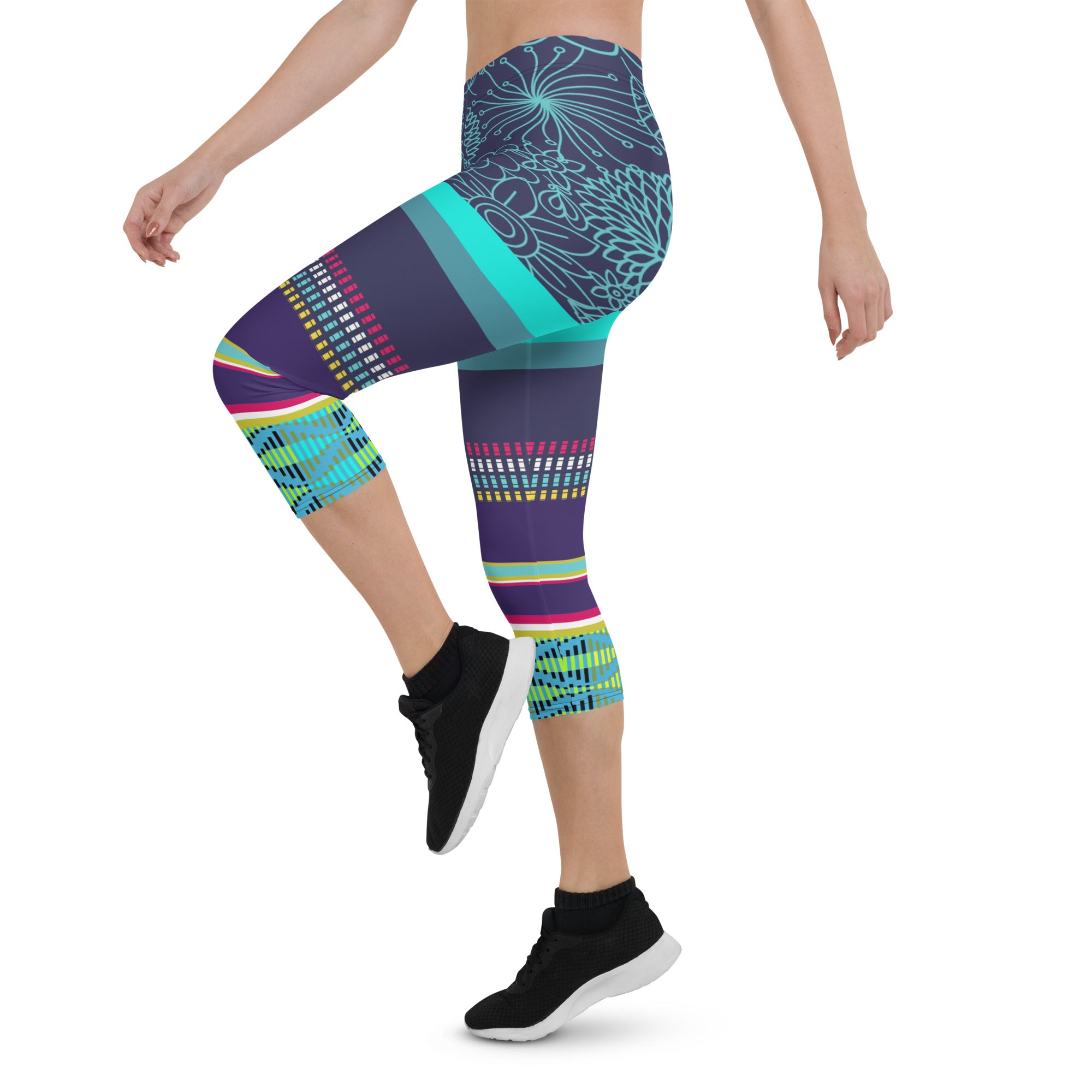 Leggings Capri Luces de medianoche de Nimiipuu Nez Perce