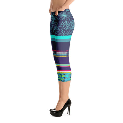 Leggings Capri Luces de medianoche de Nimiipuu Nez Perce