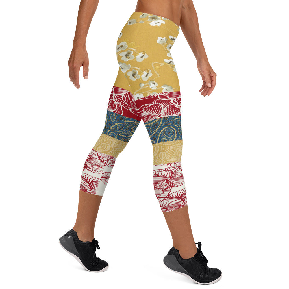 Blesses Espagnols Patchwork Capri Leggings