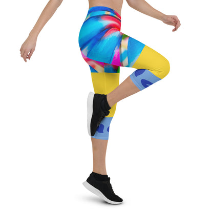 ¡Relájate, ve a ello! Leggings Capri Prisma Arco Iris