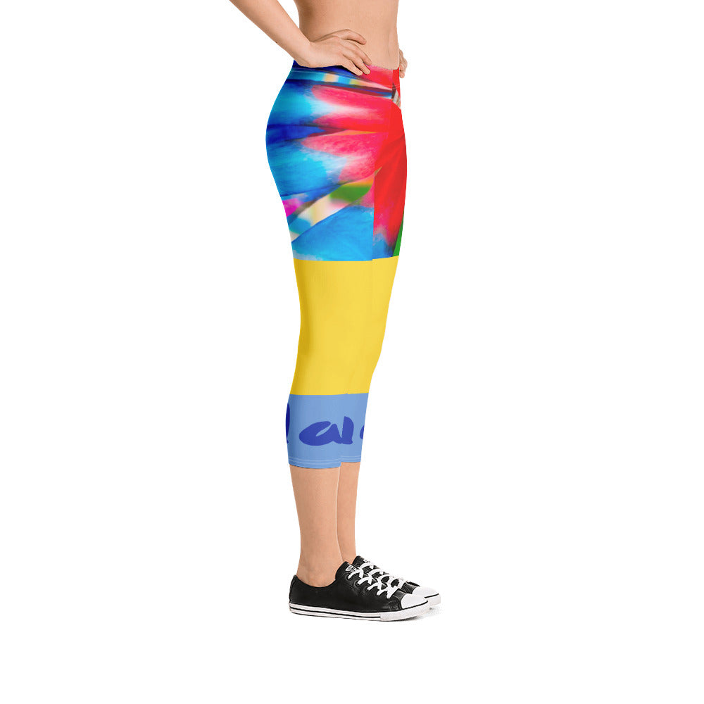 ¡Relájate, ve a ello! Leggings Capri Prisma Arco Iris