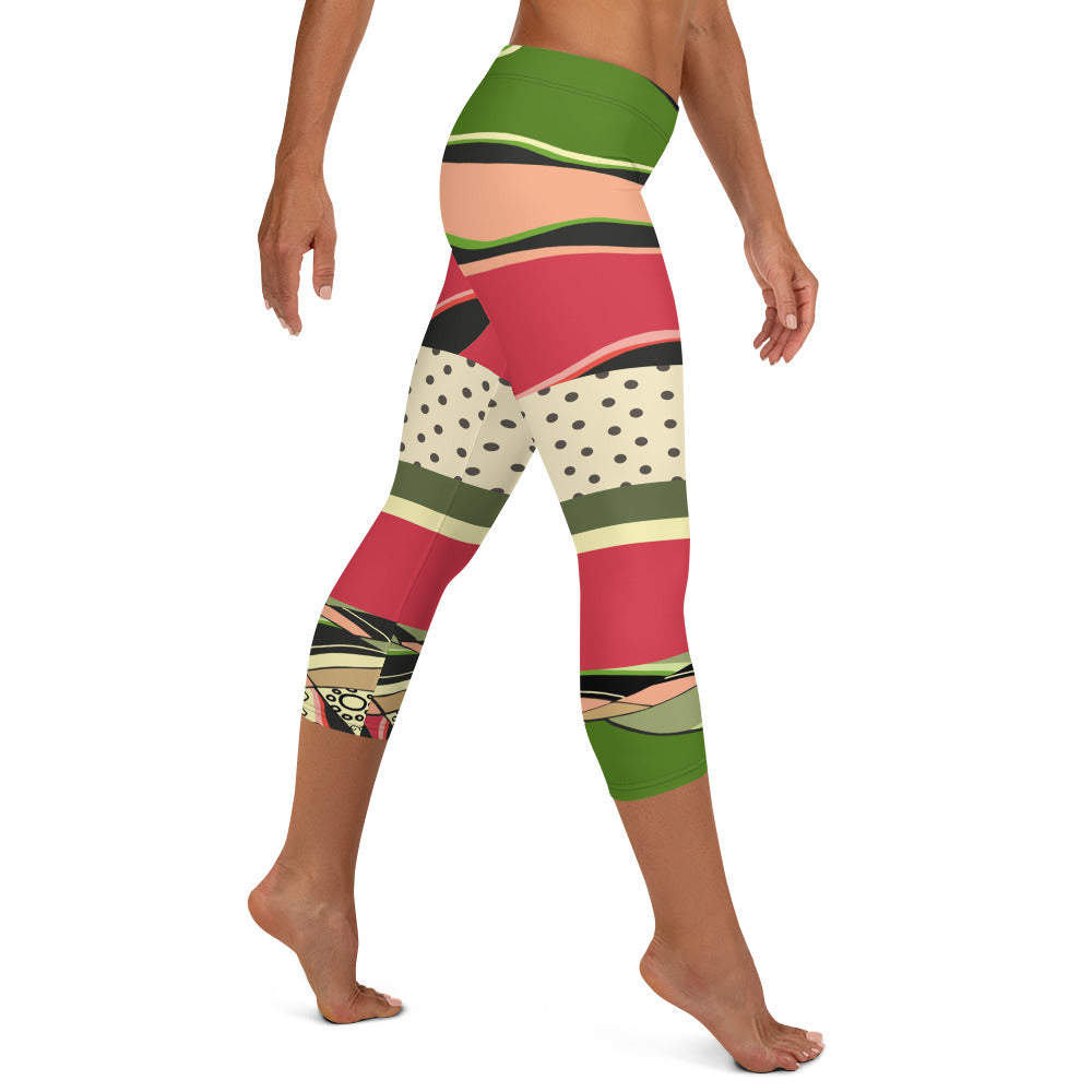 CanCan Leggings capri con estampado de bailarina vintage para niñas