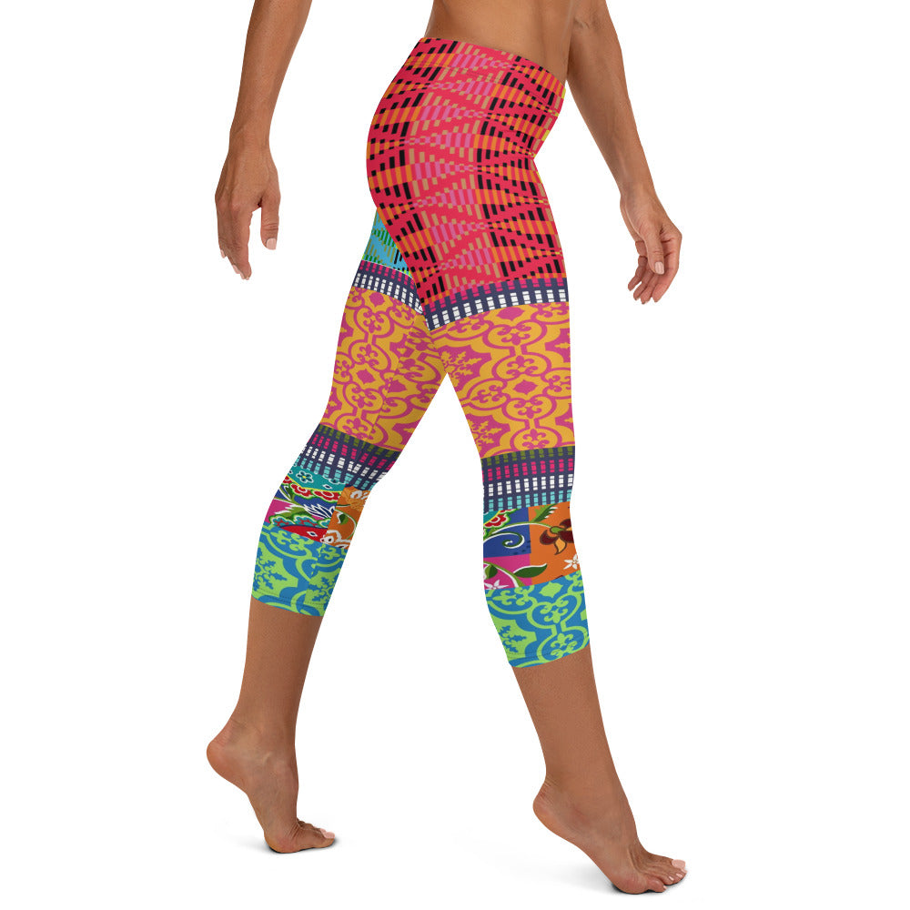 Time Traveler Psychedelic Capri Leggings