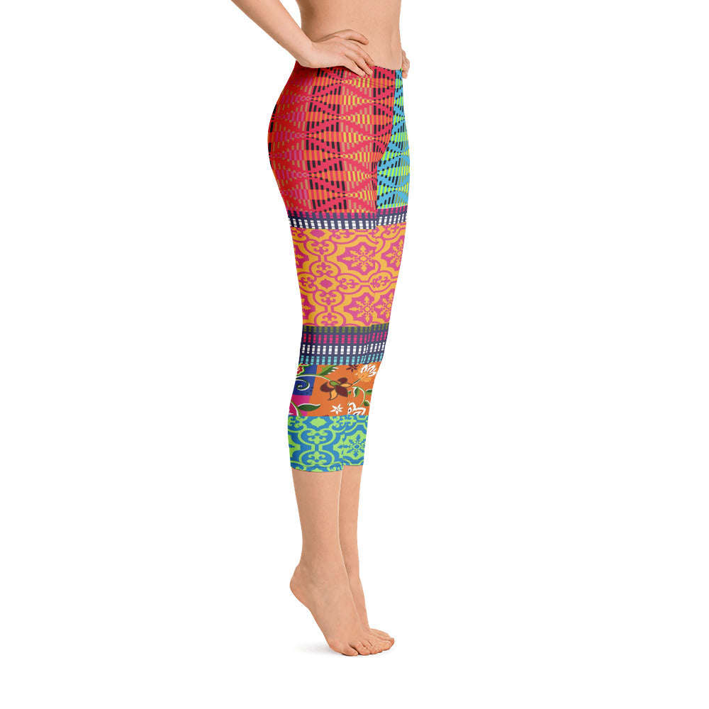 Time Traveler Psychedelic Capri Leggings