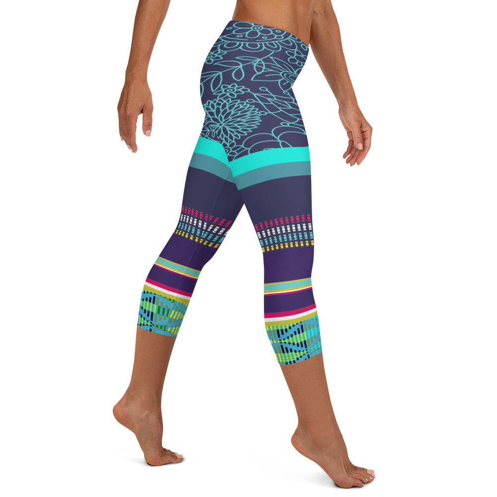 Leggings Capri Luces de medianoche de Nimiipuu Nez Perce