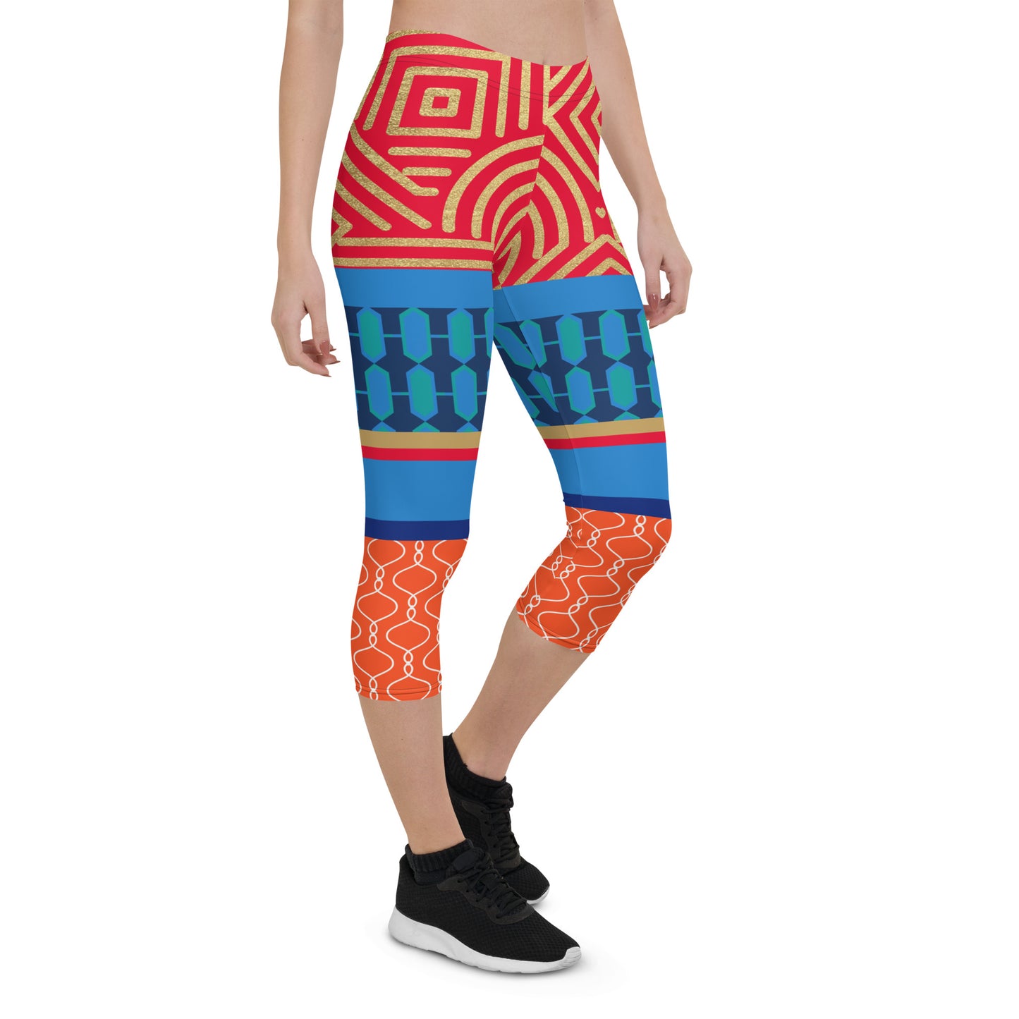 Beach Club Adventure Art Deco Capri Leggings