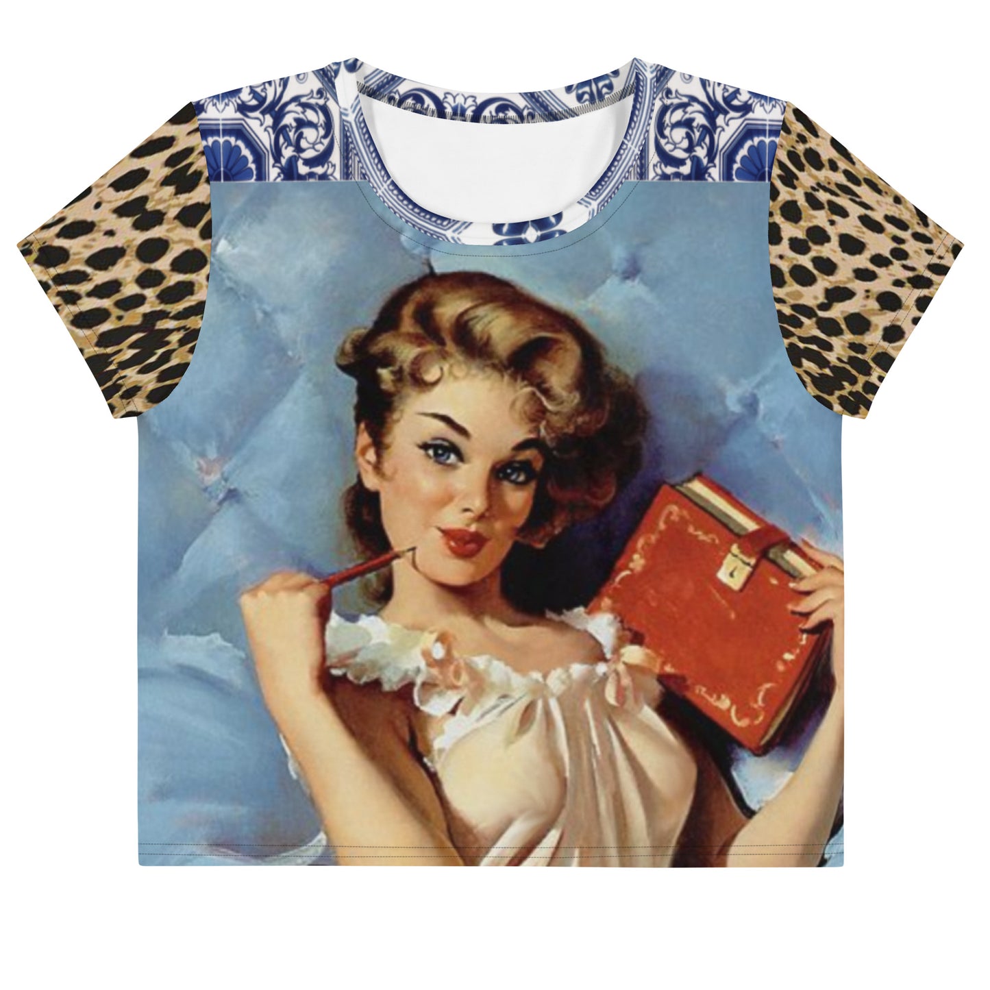 Bedtime Stories AOP Crop Tee