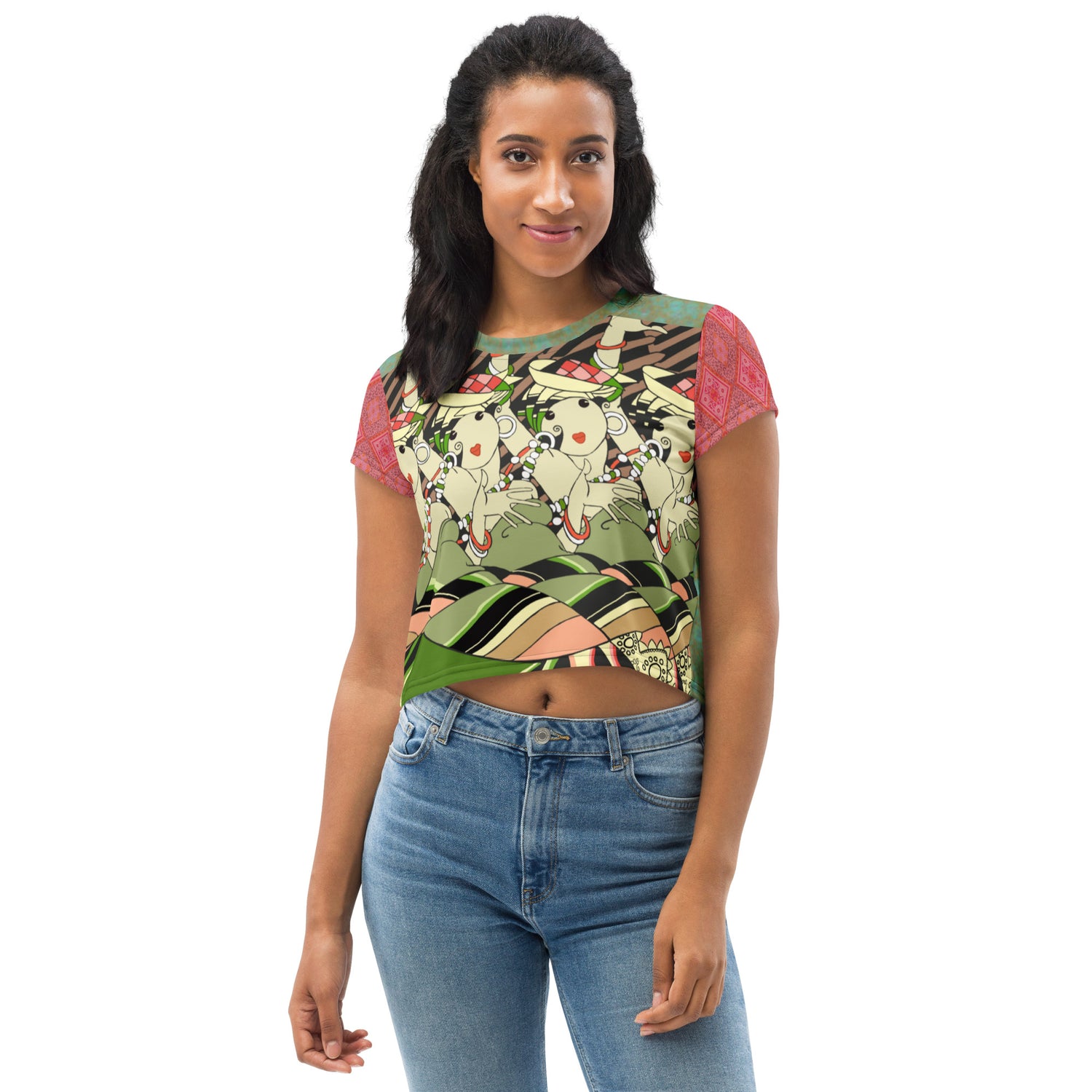 CanCan Dancing Girls AOP Crop Tee