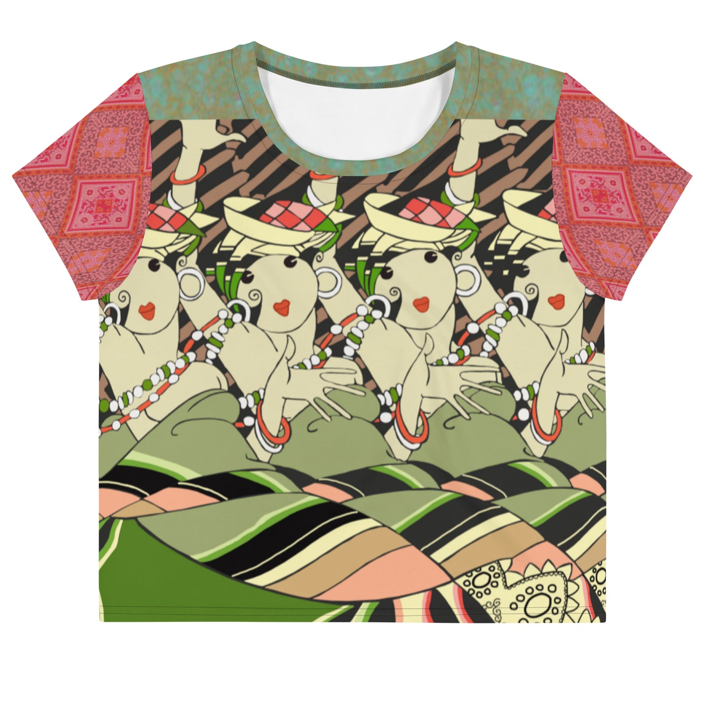 CanCan Dancing Girls AOP Crop Tee