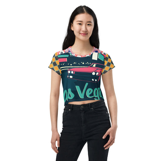 Las Vegas Cool Short Sleeve Crop Tee