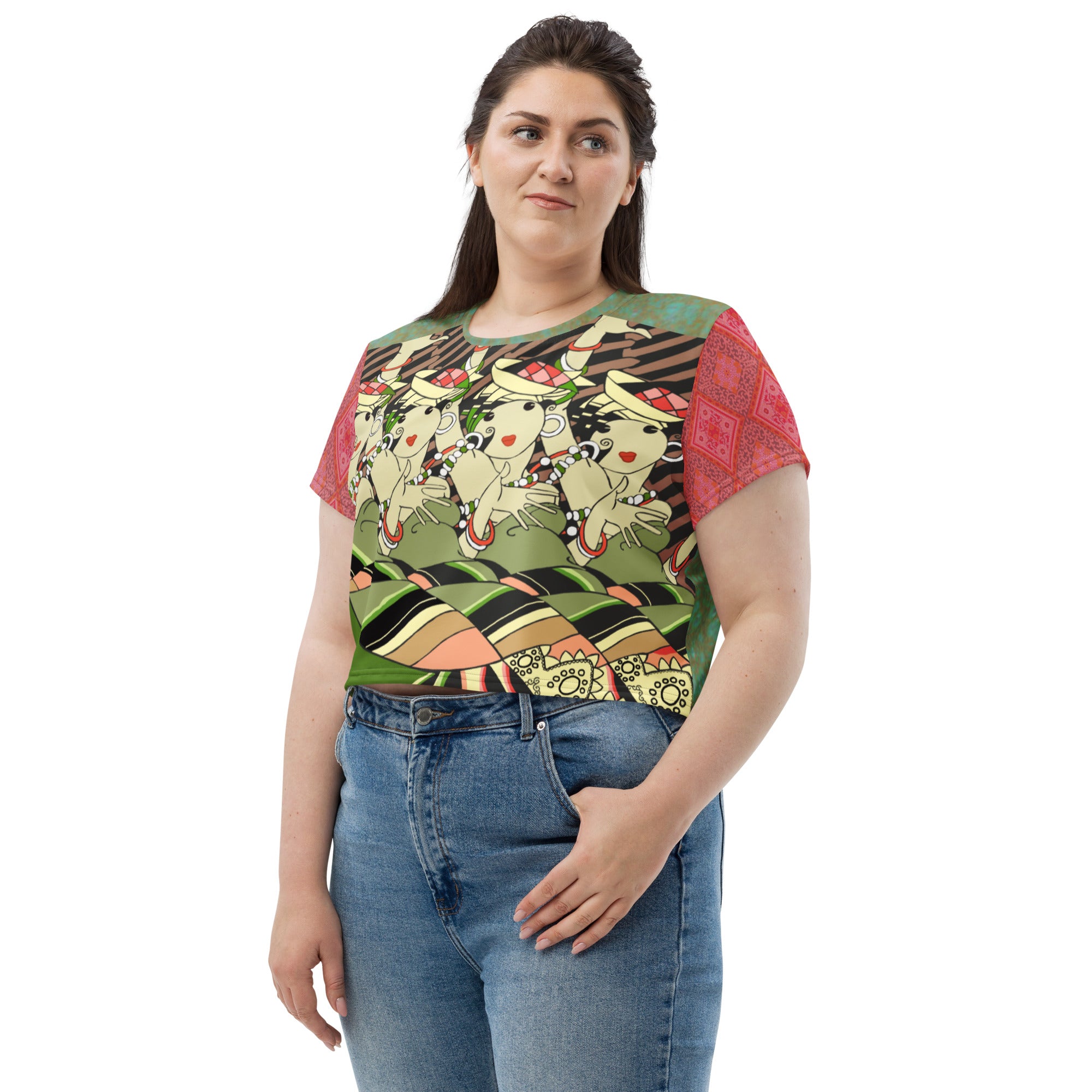 CanCan Dancing Girls AOP Crop Tee