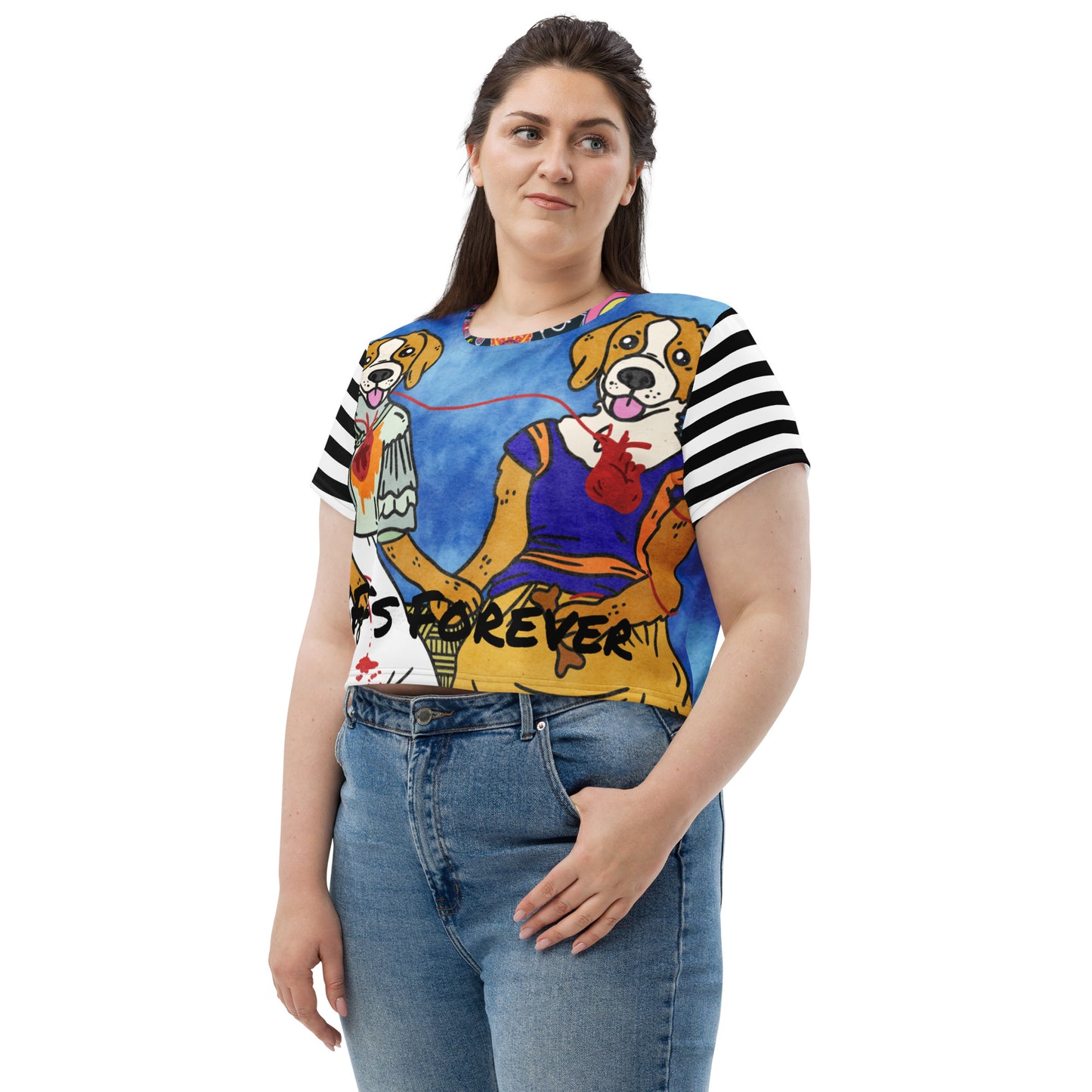 BFFs Forever AOP Crop Tee