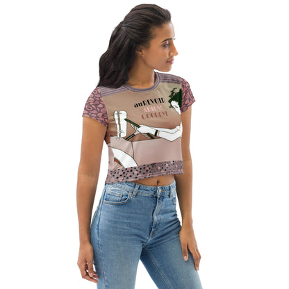 Adios! AOP Crop Tee