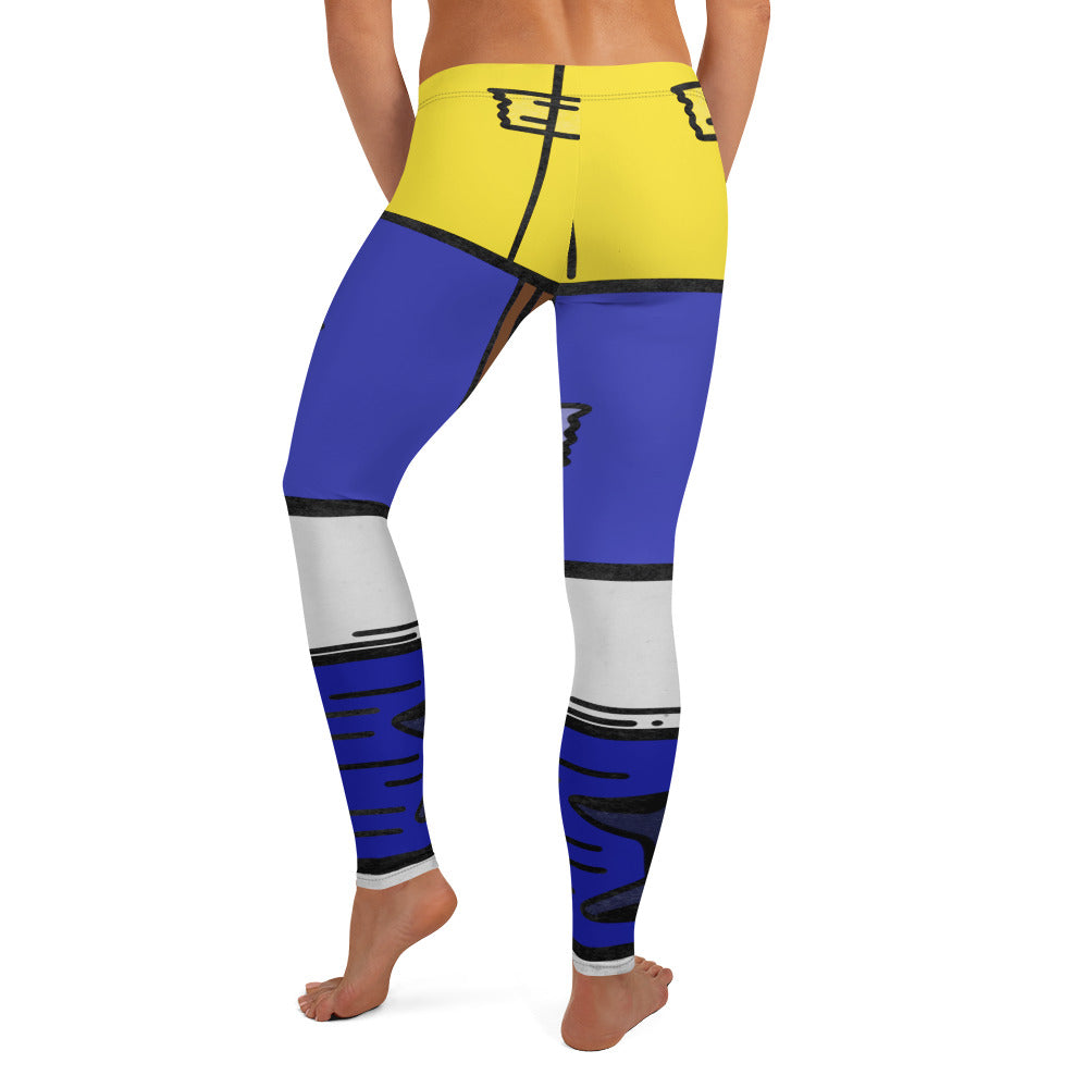 Cat in a Box Mondrian Cubism Leggings