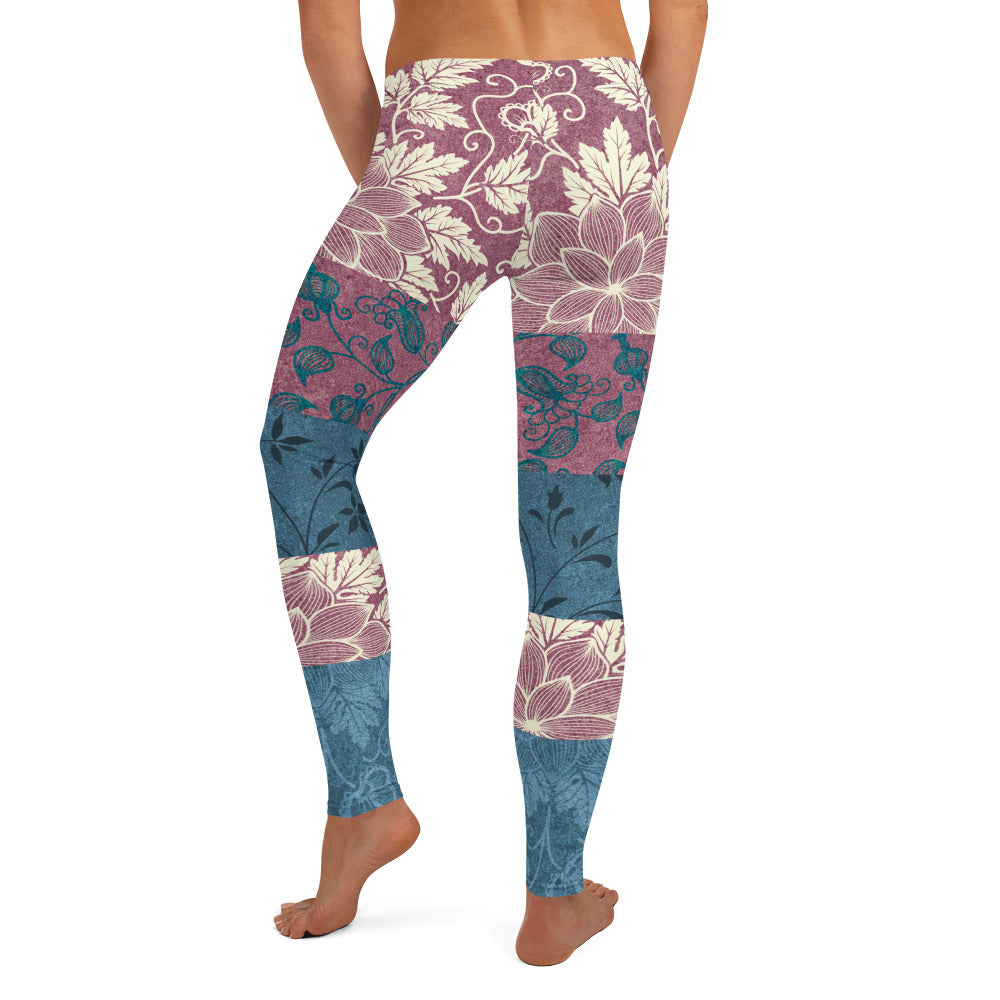 Leggings con estampado de patchwork y brocado de Odd Couple