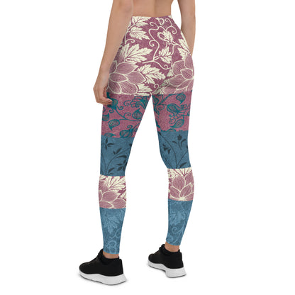 Leggings con estampado de patchwork y brocado de Odd Couple