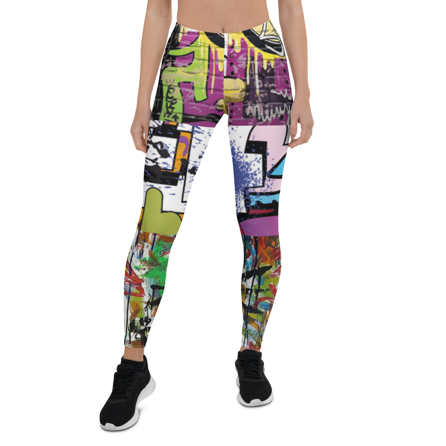 Raffaela Purple Graffiti Print Leggings