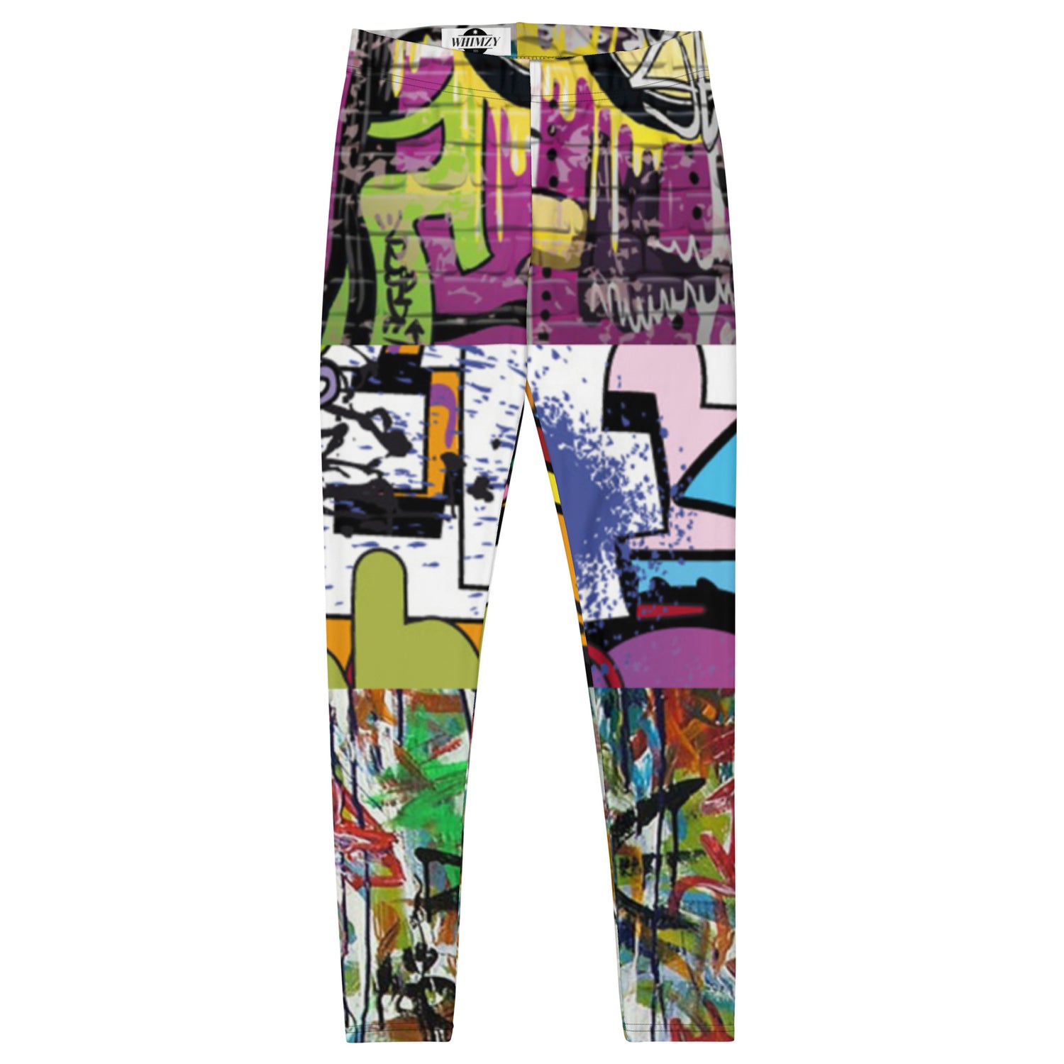 Leggings con estampado de grafiti morado Raffaela