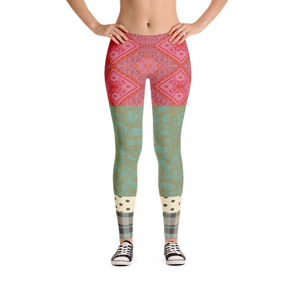 CanCan Leggings capri con patchwork de batiq indio para niñas