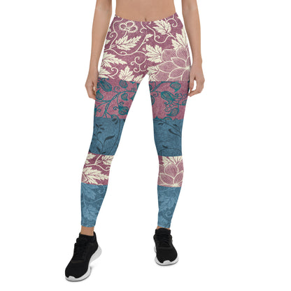 Odd Couple Brocade Patchwork Print Leggings