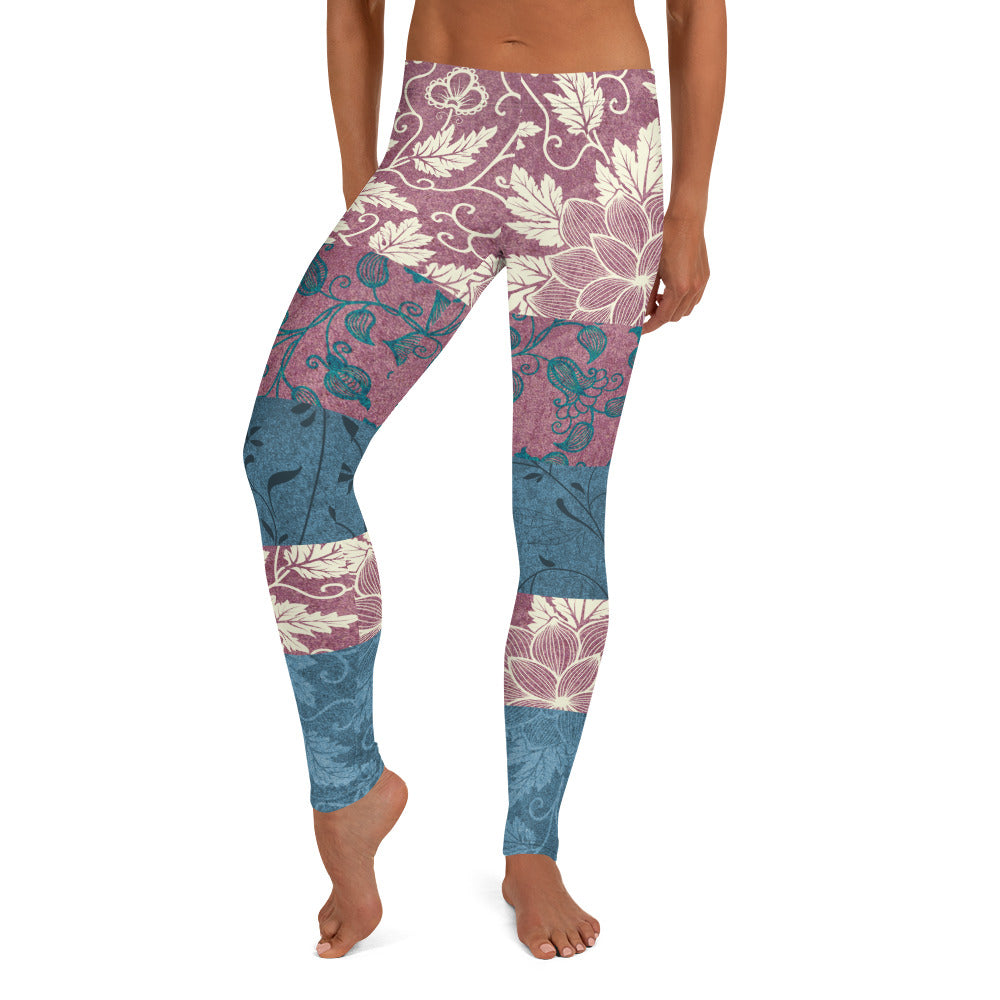 Leggings con estampado de patchwork y brocado de Odd Couple