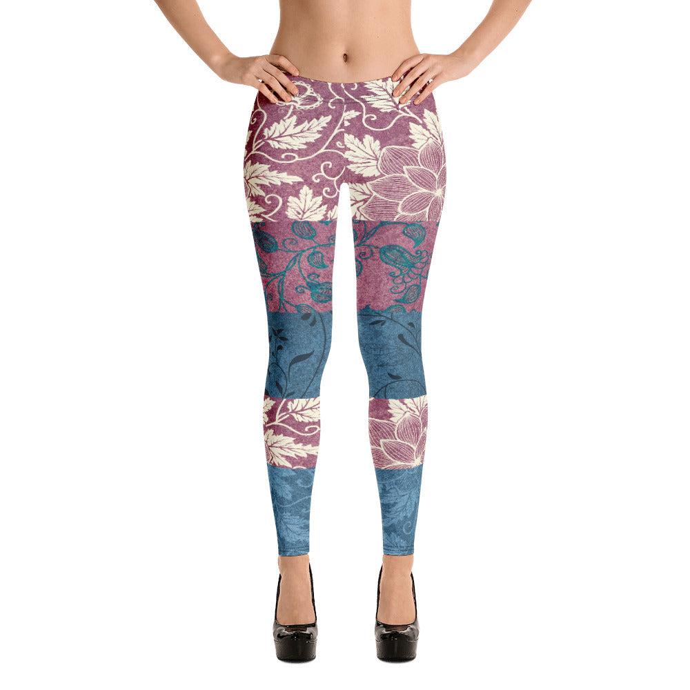 Odd Couple Brocade Patchwork Print Leggings