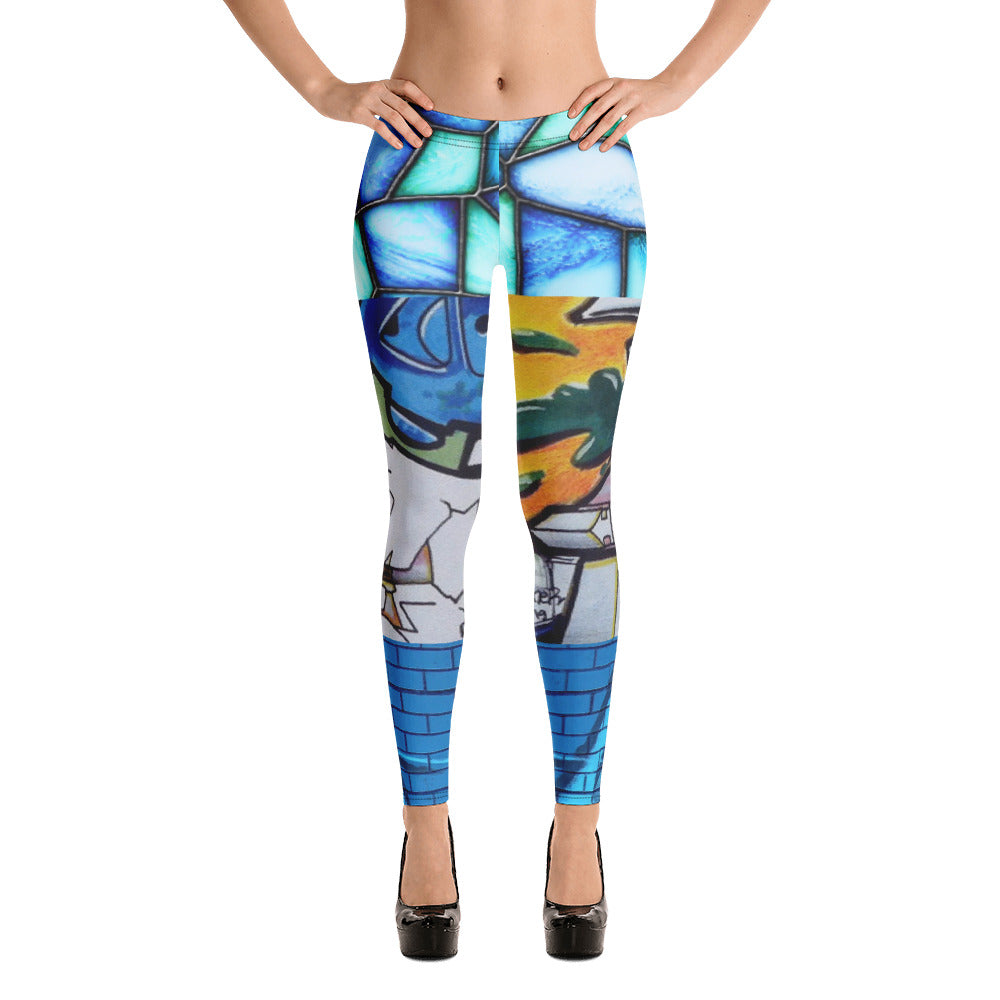 Leggings Niña Indigo Graffiti Azul