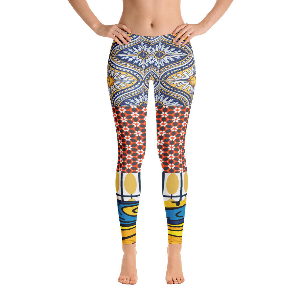 Scaredy-Cat Patchwork Print Leggings