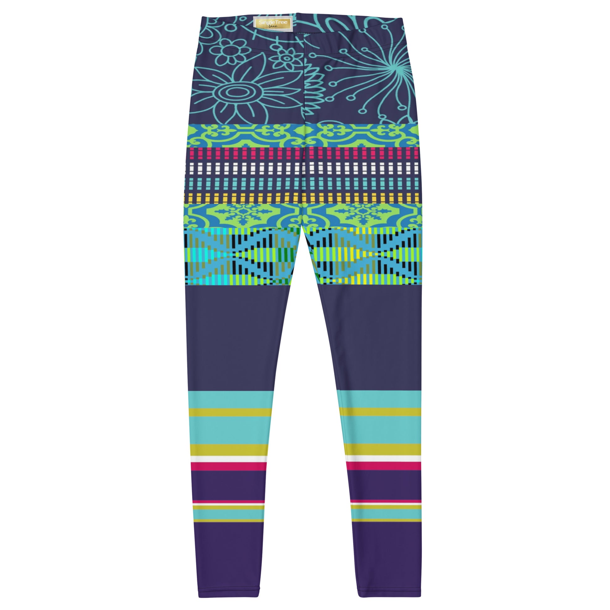 Nimiipuu Nez Perce Midnight Stripe Leggings