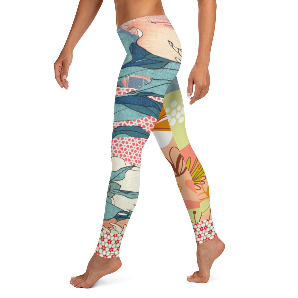 Little Canary Japanese Floral Leggings