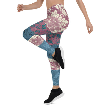 Odd Couple Brocade Patchwork Print Leggings