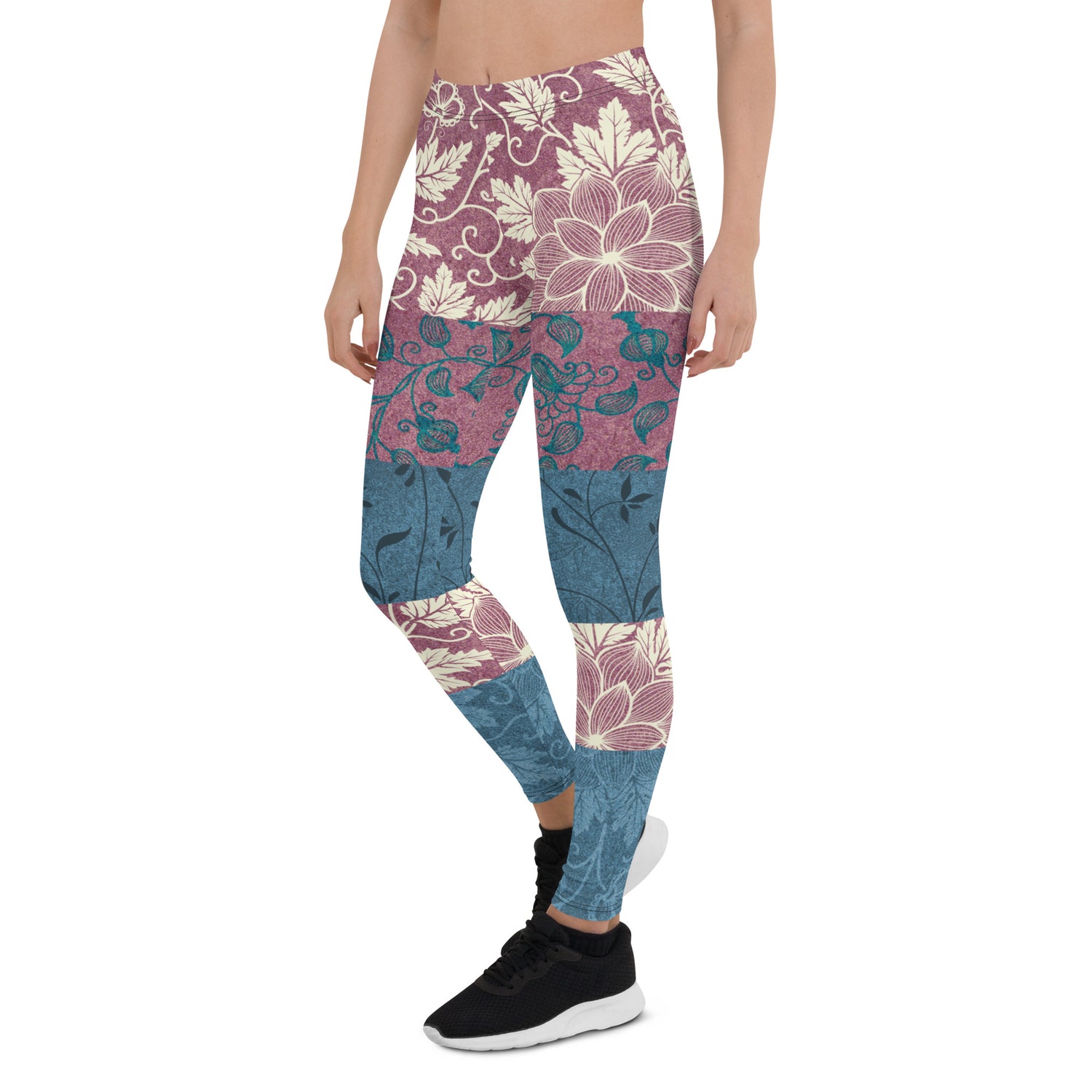 Leggings con estampado de patchwork y brocado de Odd Couple