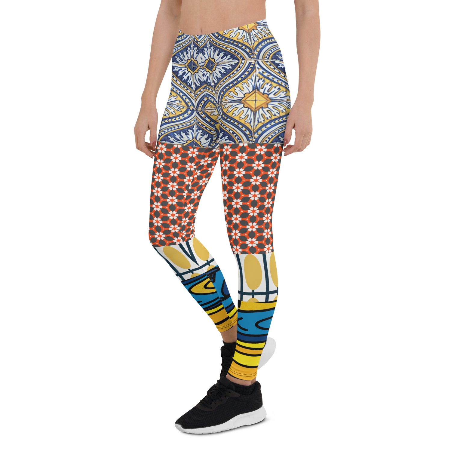 Scaredy-Cat Patchwork Print Leggings